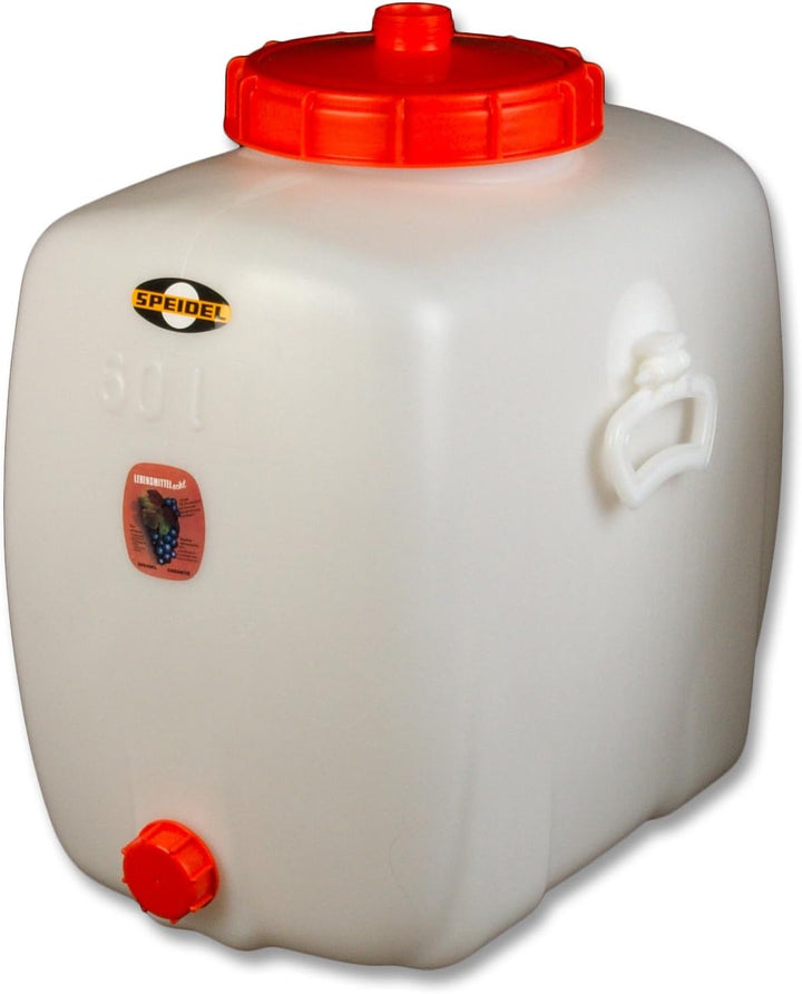 Speidel Most- und Gärfass Kübel (60L oval) für Fruchtsäfte Wein Glühwein Cider Wasser Getränke | Leb