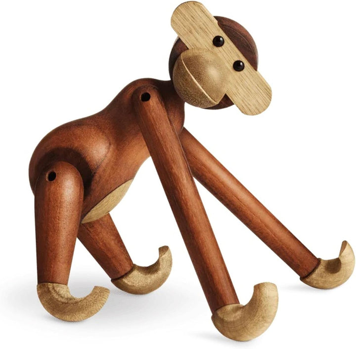 Kay Bojesen AFFE klein Figuren 18.5 cm Affen Weihnachtsdekoration, Holz dunkel H18.5 cm Teak/Limba,