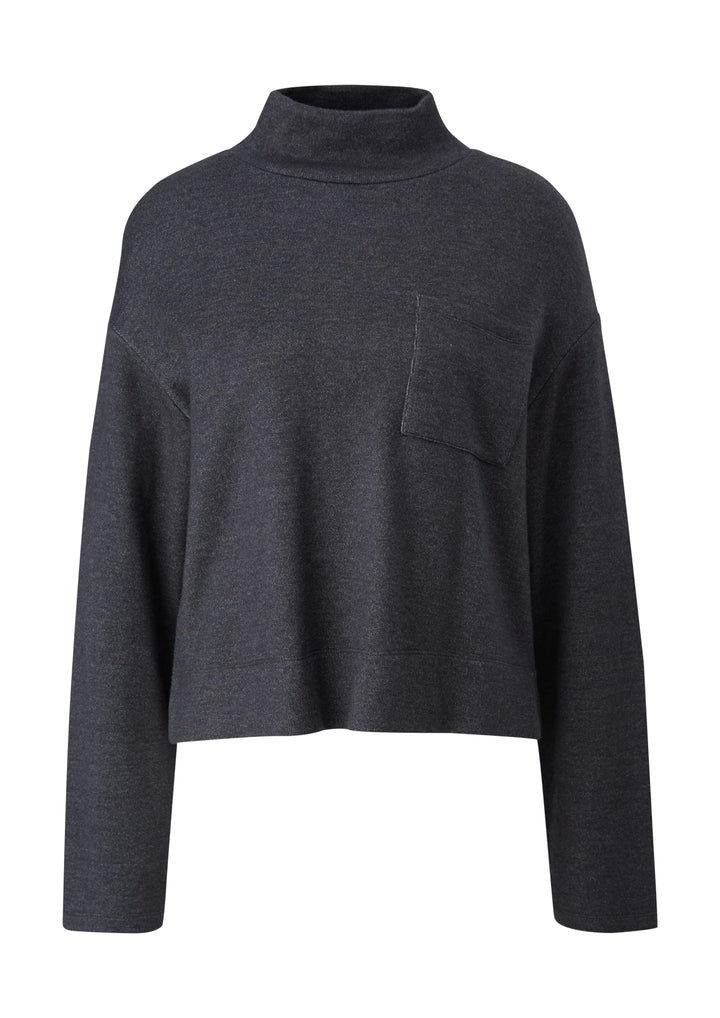 s.Oliver Damen Sweatshirt mit Stehkragen 44 Grau, 44 Grau
