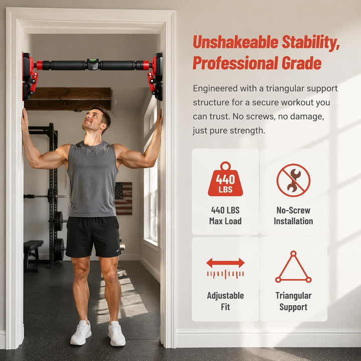 Klimmzugstange Türrahmen, Tragkraft bis 200 Kg, für Krafttraining Zuhause