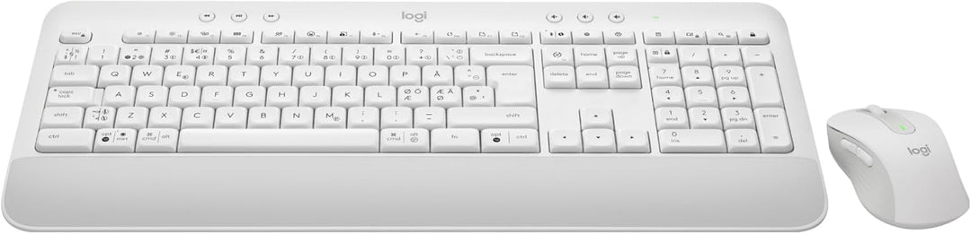Logitech 920-011038 Tastiera Mouse Incluso Ufficio Bluetooth Qwerty Nordic Bianco (logitech Signatur