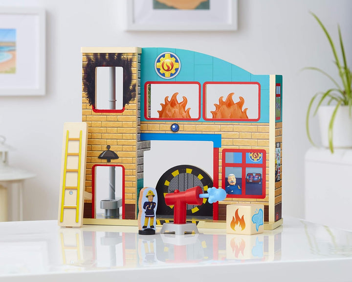 Fireman Sam Character Uk Wooden Fire Station