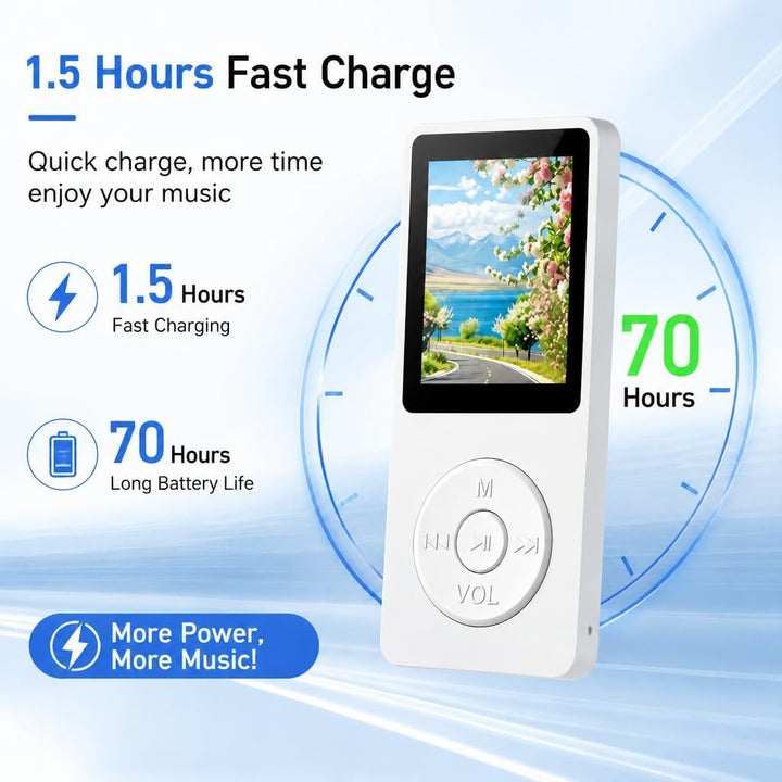 32GB MP3 Player - Bluetooth 5.3 mit 1.8" TFT Farbbildschirm