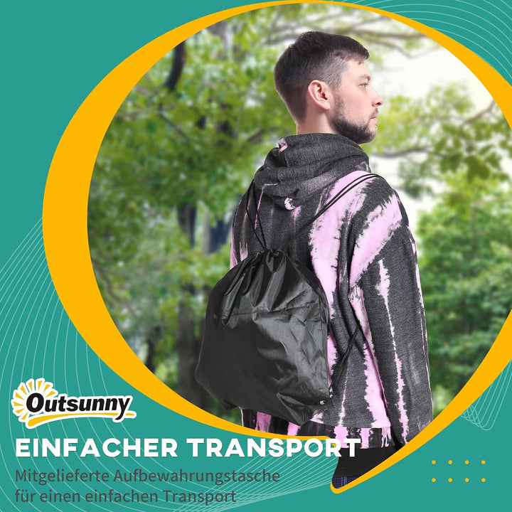 Outsunny Ninja Line Kinder 10m Slackline Set mit Hindernissen, Klettergerüst, Turnringe, Baumschutz,