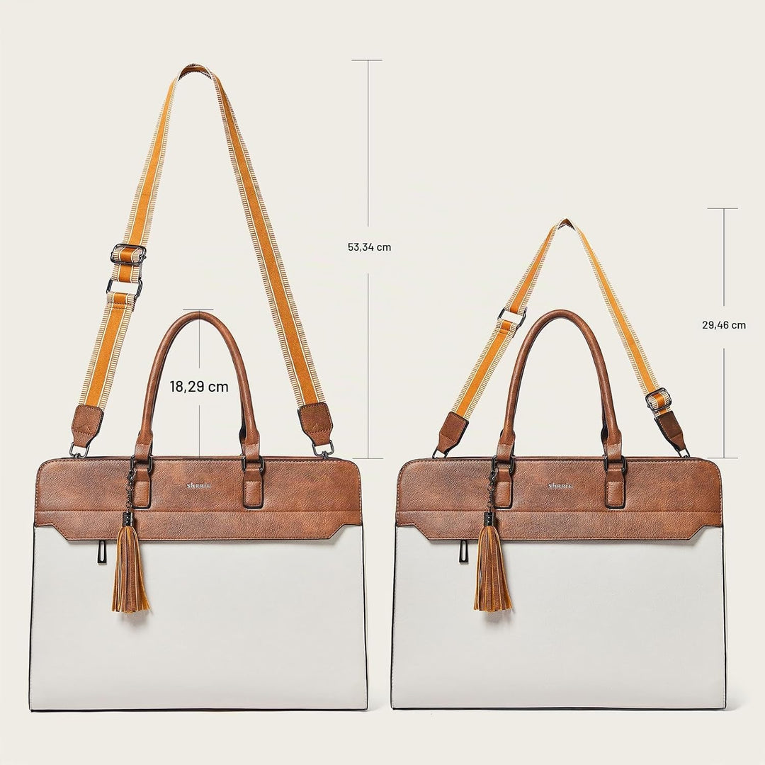 Shrrie 15.6in-Laptoptasche ür Männer und Frauen anwendbar, wasserfeste Arbeitstasche LaptopTote Bag,