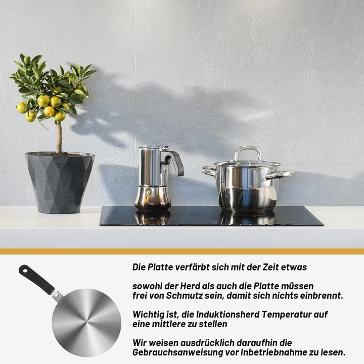 LEUOVE Induktion Adapter 24cm, Induction Plate für Kaffeekannen und Kochgeschirr auf Induktionskochf