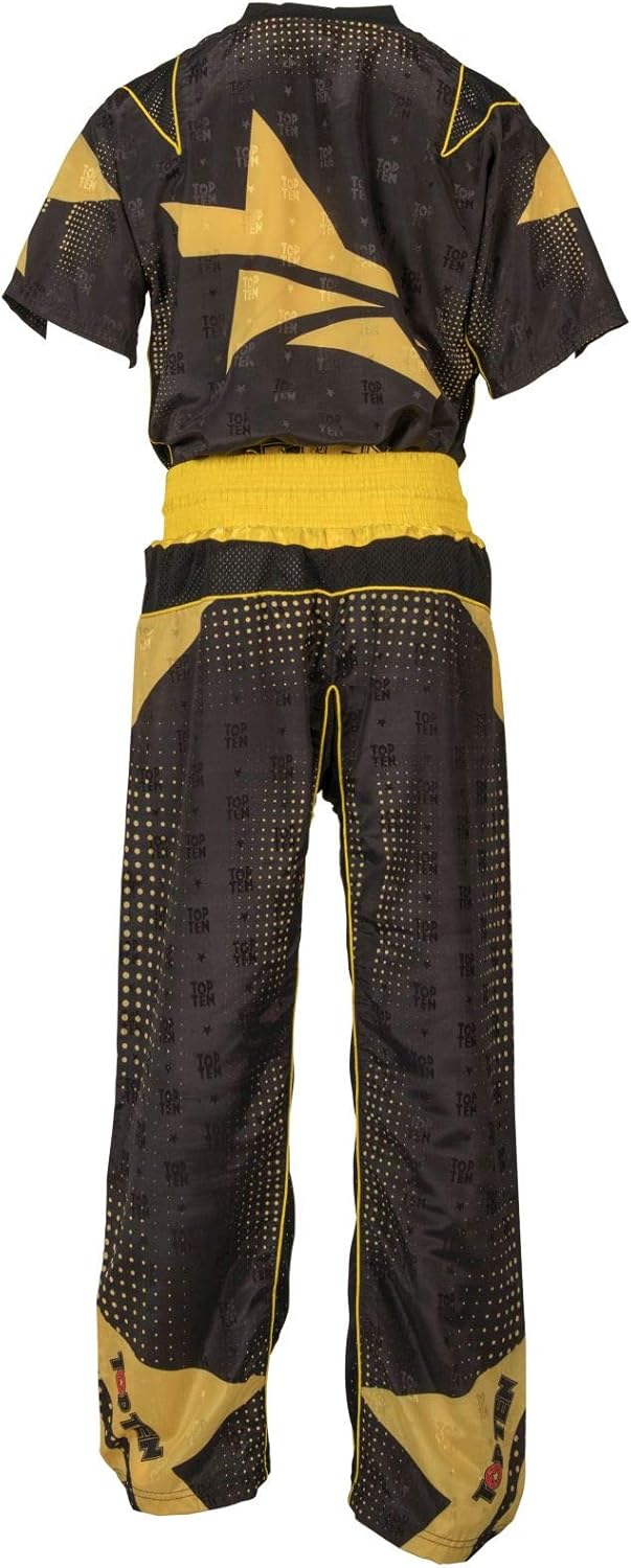 TOP TEN Kickboxuniform „Future“ Schwarz - Gelb XL, Schwarz - Gelb XL