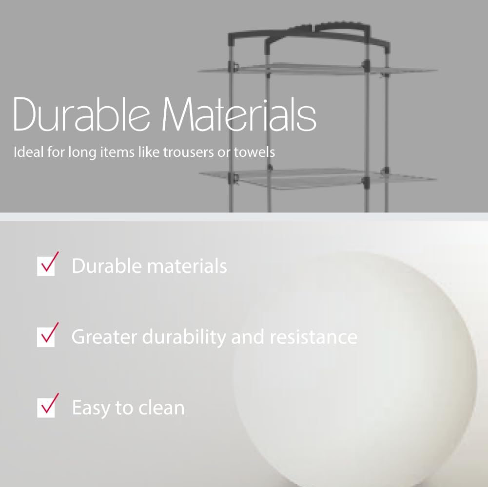 Metaltex 405773039 Faro plus Turmwäschetrockner 3-Etagen, silber /