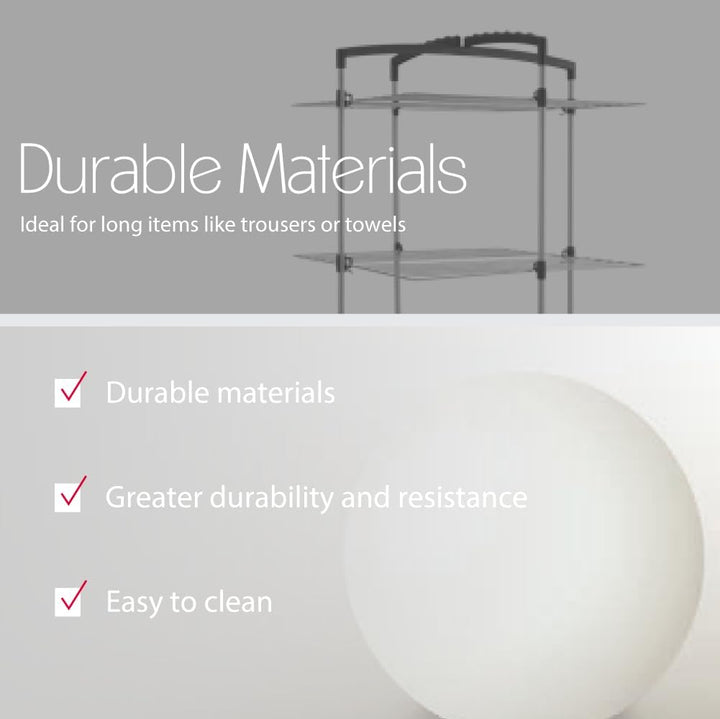 Metaltex 405773039 Faro plus Turmwäschetrockner 3-Etagen, silber /