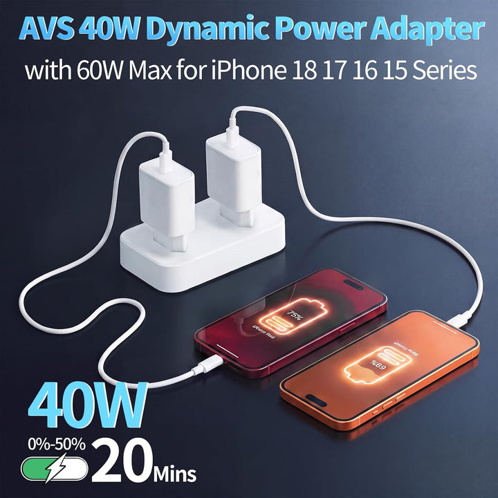 40W Ladekabel USB C für iPhone 17 17air 17Pro Max 16 15 Serie Weiss7, Weiss7
