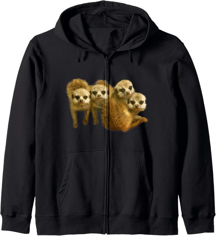 Lustiges Erdmännchen Junges Meerkat Geschenk Kapuzenjacke