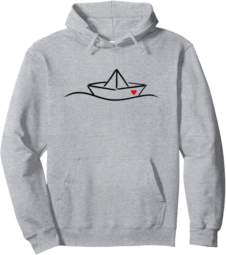 Papierboot Meer Papierschiffchen Urlaub Reisen Pullover Hoodie