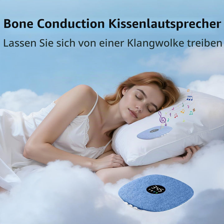 Bone Conduction Under Pillow Sleep Speaker, Ultra-Thin Wireless Bluetooth 5.4 Mini Pillow Speaker wi
