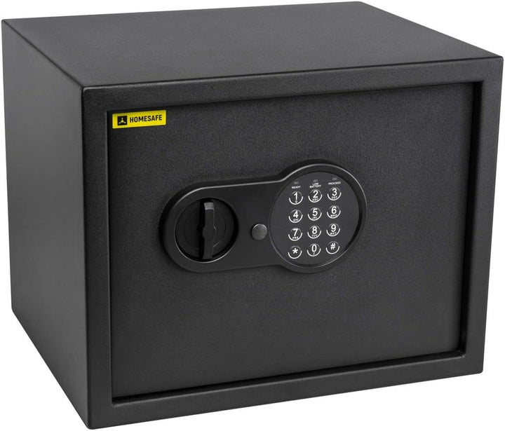 HomeSafe HV30E Möbeltresor mit Elektronikschloss, 30x38x30cm (HxBxT), Digitaler Tresor für Zuhause,