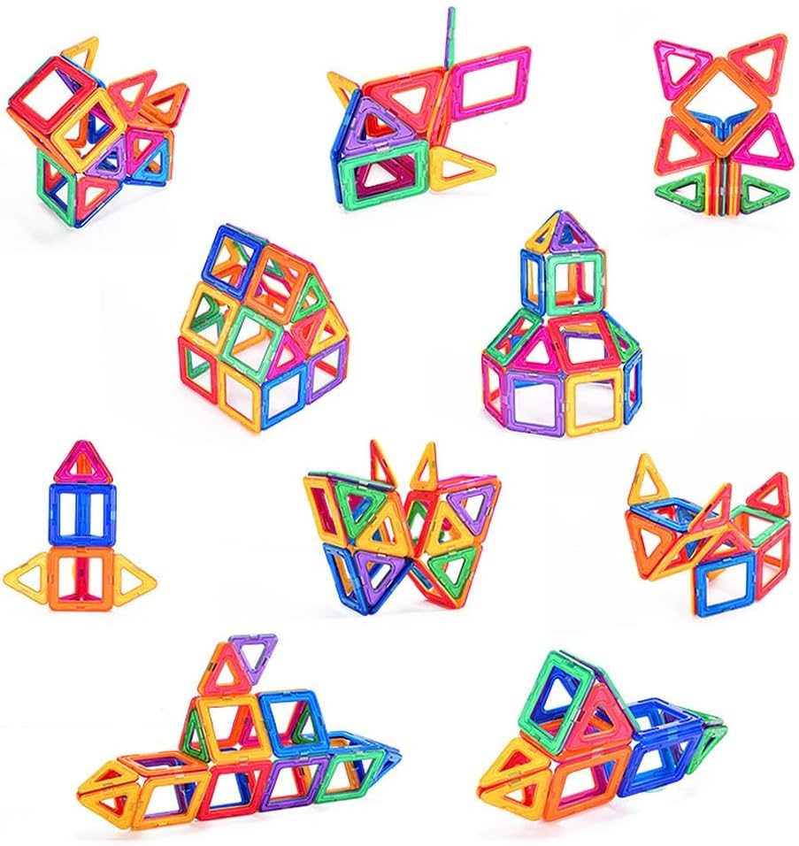 HIQE-FL 50 Teile Magnetische Bausteine,Magnetspielzeug,Magnet Spielzeug Magnetspiele Für Kinder Gesc