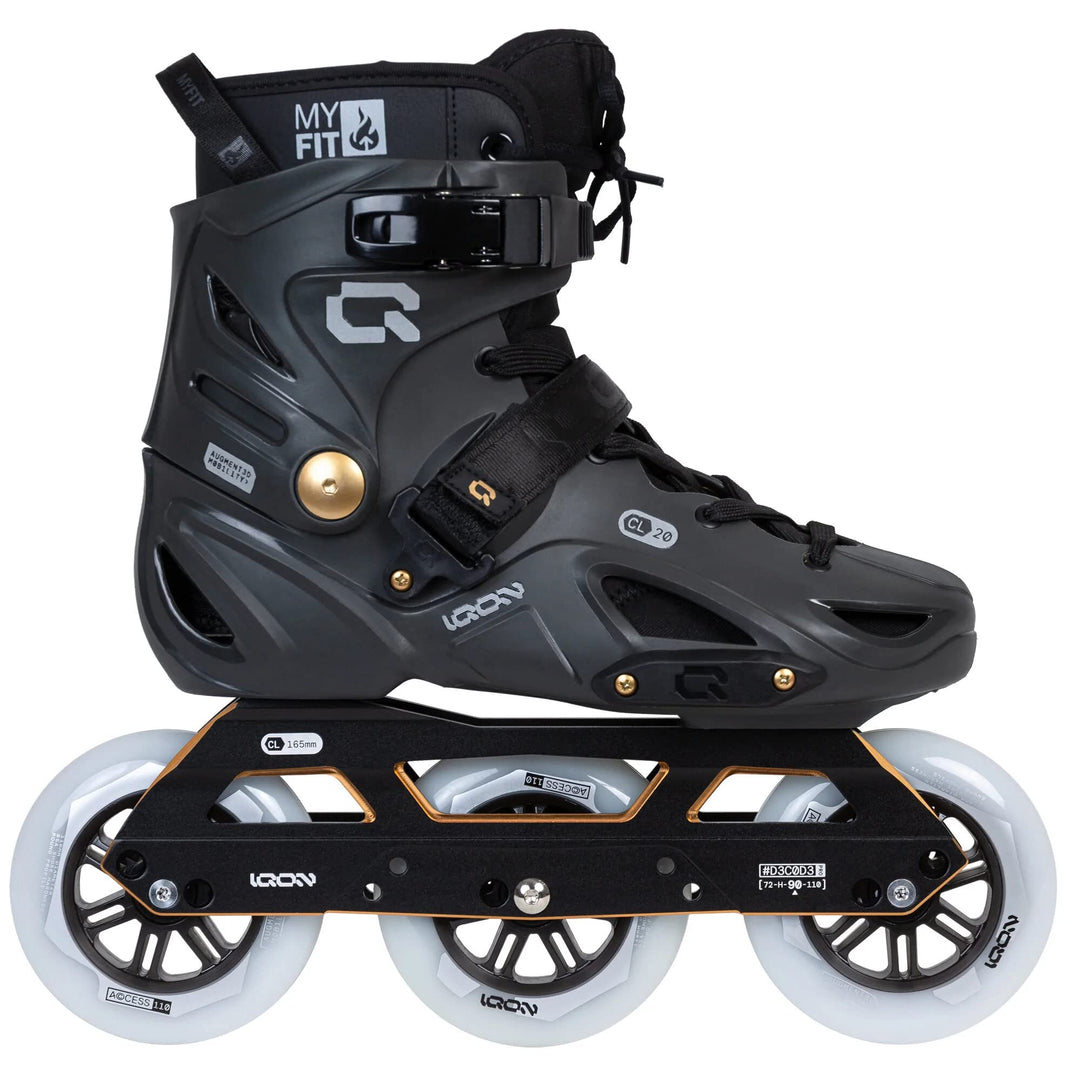 Powerslide Iqon CL 20 Rollschuhe, schwarz 37-38, 37-38