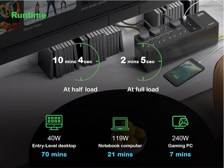 APC by Schneider Electric Back-UPS ES - BE650G2-UK - Unterbrechungsfreie Stromversorgung 650VA (8 Au