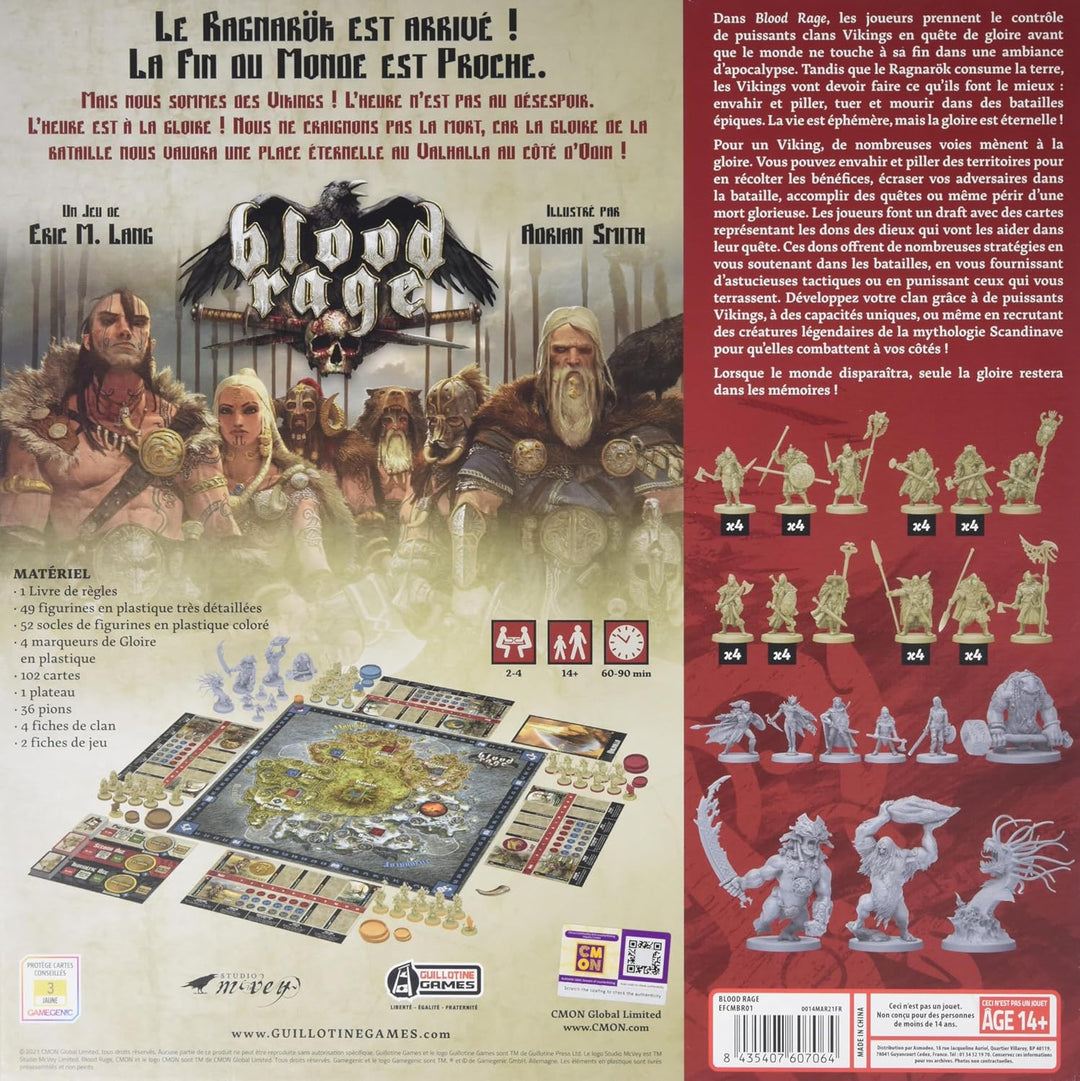 Asmodee - EFCMBR01 - Blood Rage Strategiespiel (französische Version)