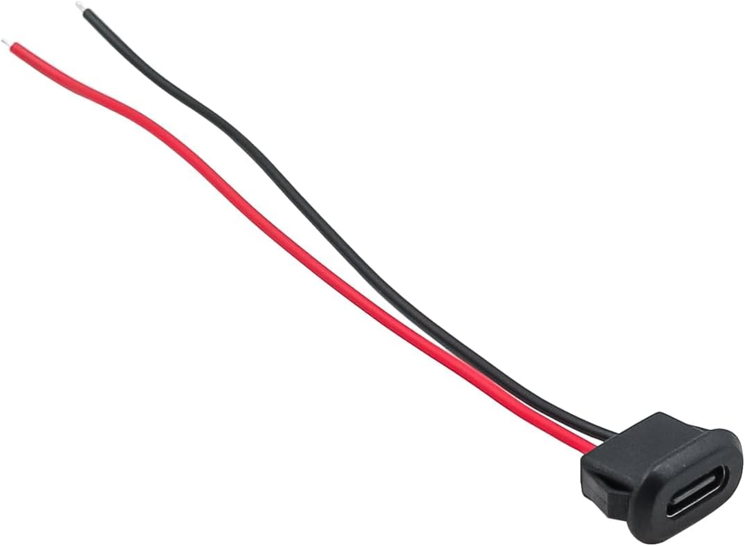 Namvo 10 Stück 3A Schnellladebuchse Typ C Buchse 2-adrig USB C Buchse für Panelmontage USB-C Buchse