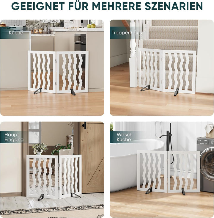 Semiocthome Gitter für Hunde, 61 cm hohes faltbares Absperrgitter für Hunde, auf 2 Seiten maximal er