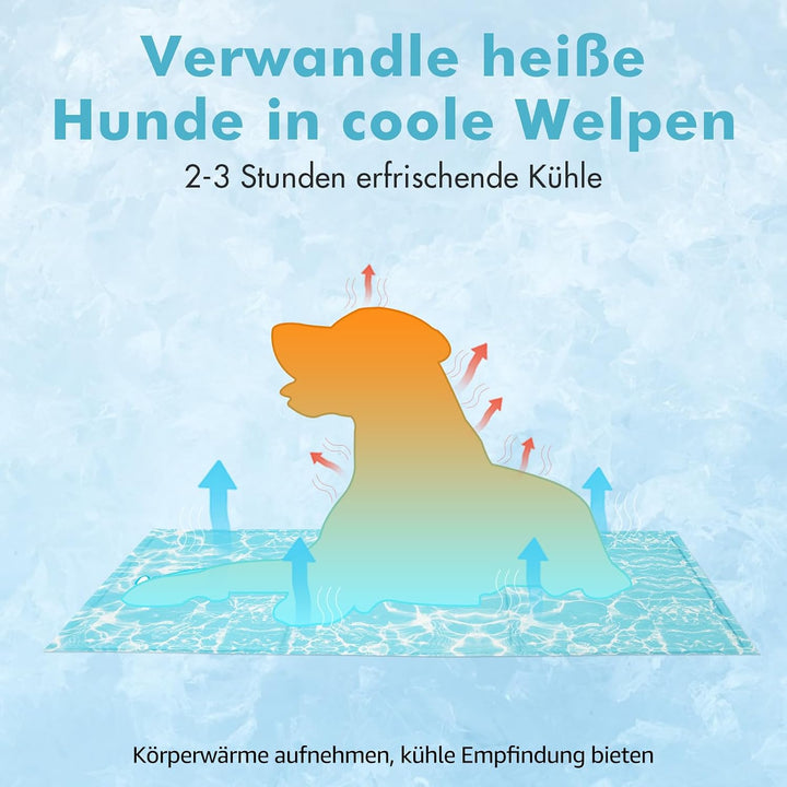 Pawtasy Kühlmatte Katzen, Kühldecke für Katzen und Hunde, Kühlkissen mit Ungiftiges Gel, Hundekühlma