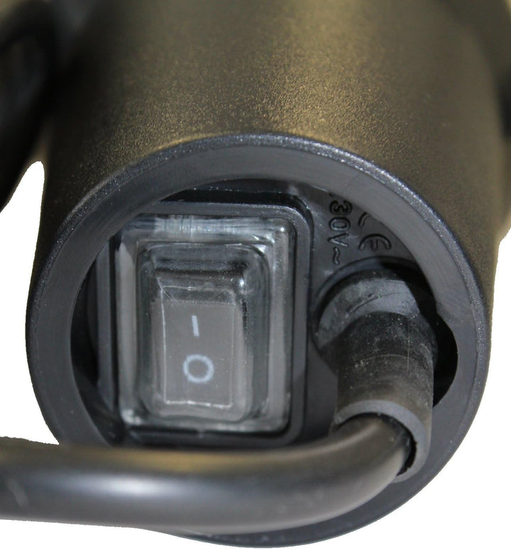 walexo Spiessdreher Edelstahl, E-Motor 230 V + 5 V USB incl. 9 Spiesse mit Holzgriff