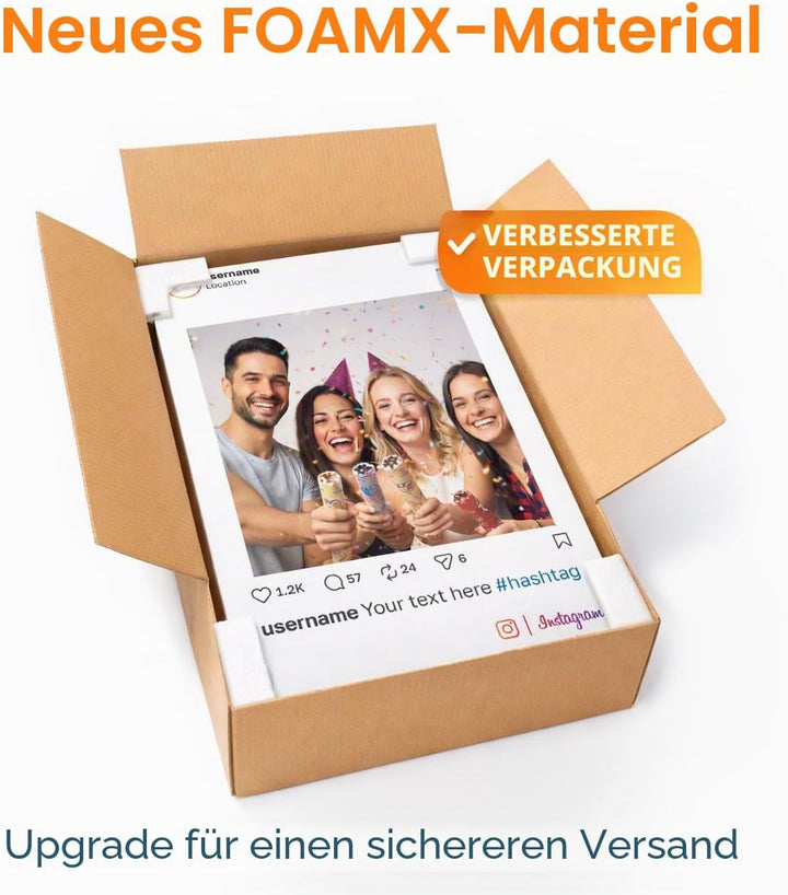 LARGE FORMAT Personalisierter Selfie-Rahmen | Rahmen für Partys und Firmenveranstaltungen (70_x_100_