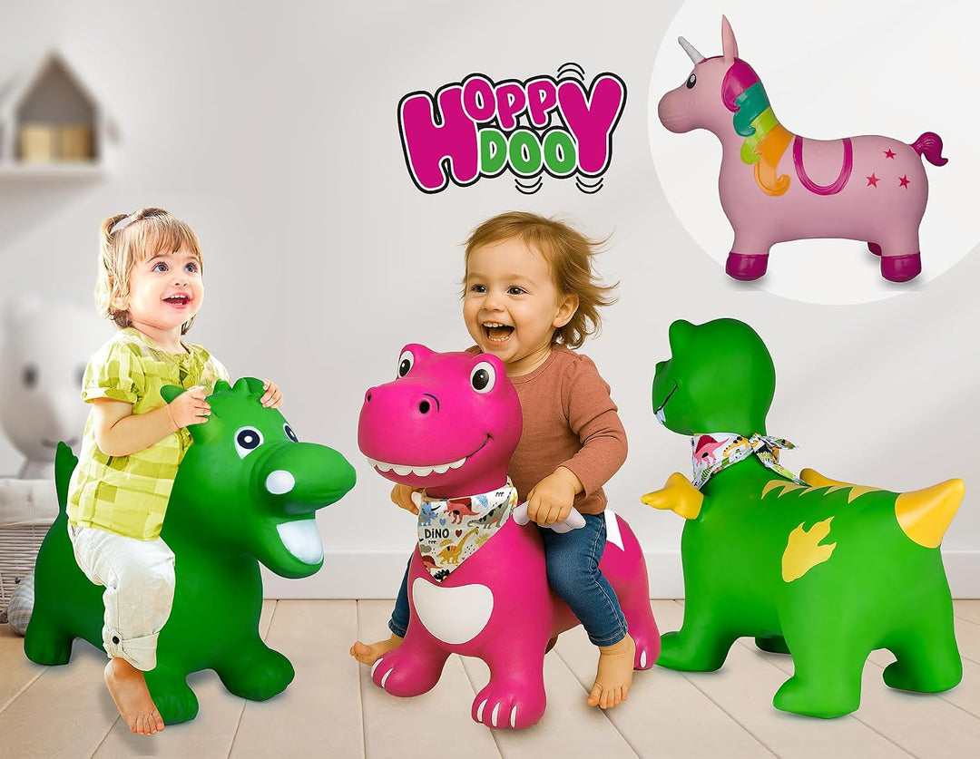 JAMARA 466007 Hüpftier Dino mit Flügel HoppyDoo - Spielzeug für Kinder, Hüpfspielzeug Baby Indoor/Ou