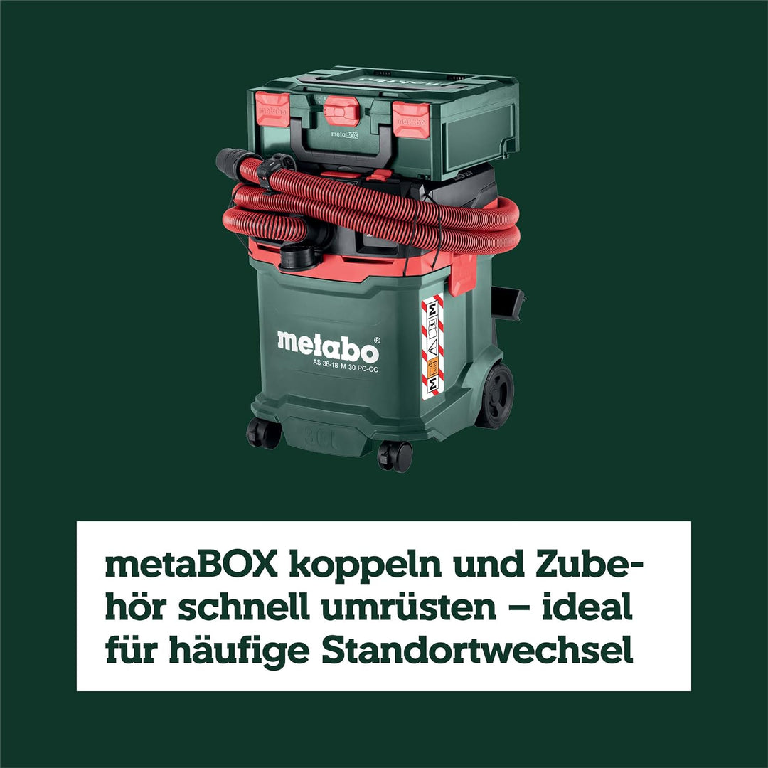 metabo AS 36-18 M 30 PC-CC Akku-Sauger, 30 l Nass- und Trockensauger