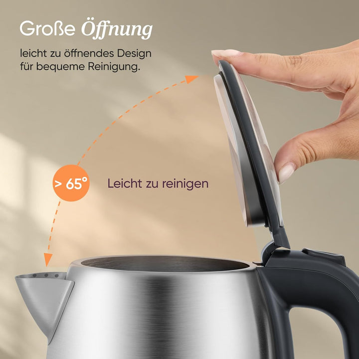 COSORI Wasserkocher Edelstahl, BPA frei, 1,7 L, Strix-Technologie, kocht in 3 Minuten, 2200W, Grosse