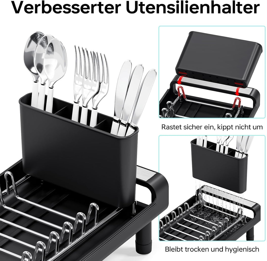 KINGRACK Kleines Abtropfgestell, Schwarz, Schwarz