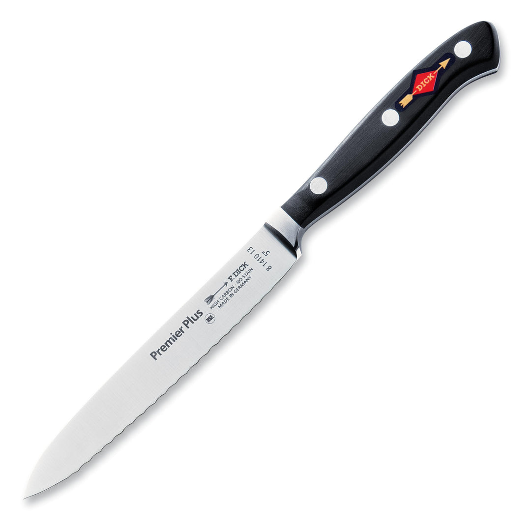 F. Dick Premier Plus Allzweckmesser Wellenschliff (Klingenlänge 13 cm, Kochmesser, Küchenmesser, Här
