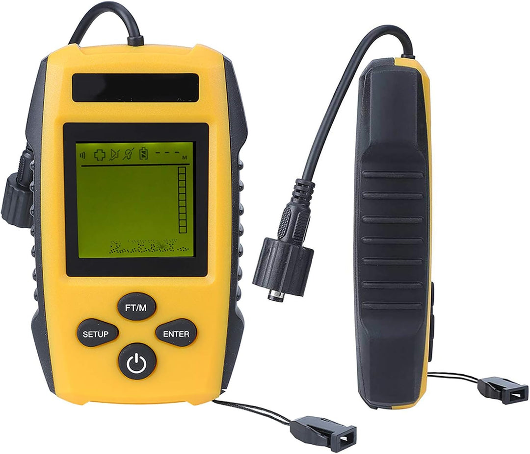 Fischfinder Sonarsensor 200 kHz Tragbarer Sonar Fischfinder LCD Display Angeln Tiefenmesser 0,7 m bi
