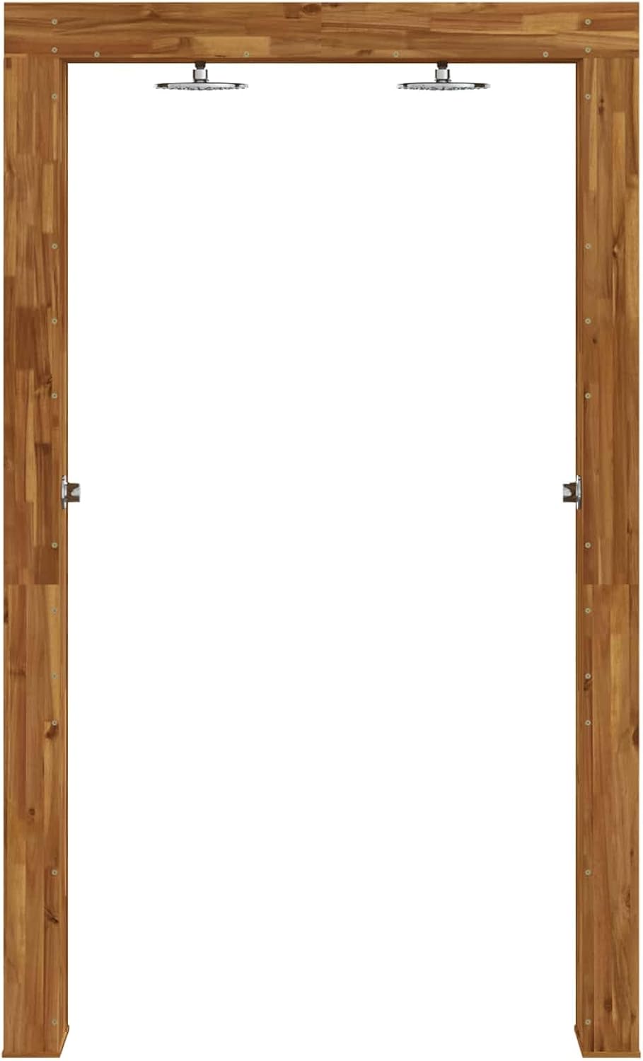 vidaXL Gartendusche 226 cm Massives Akazienholz und Edelstahl Natur Natur 137 x 23 x 226 cm, Natur 1