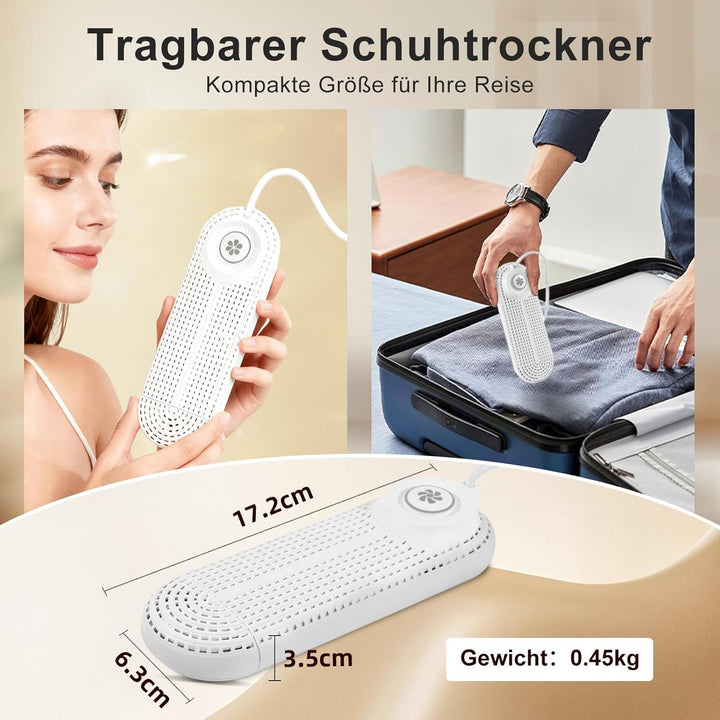 Schuhtrockner Elektrisch, Stiefeltrockner Schuh Stiefelwärmer mit Timer, Einziehbare Länge, Eingebau