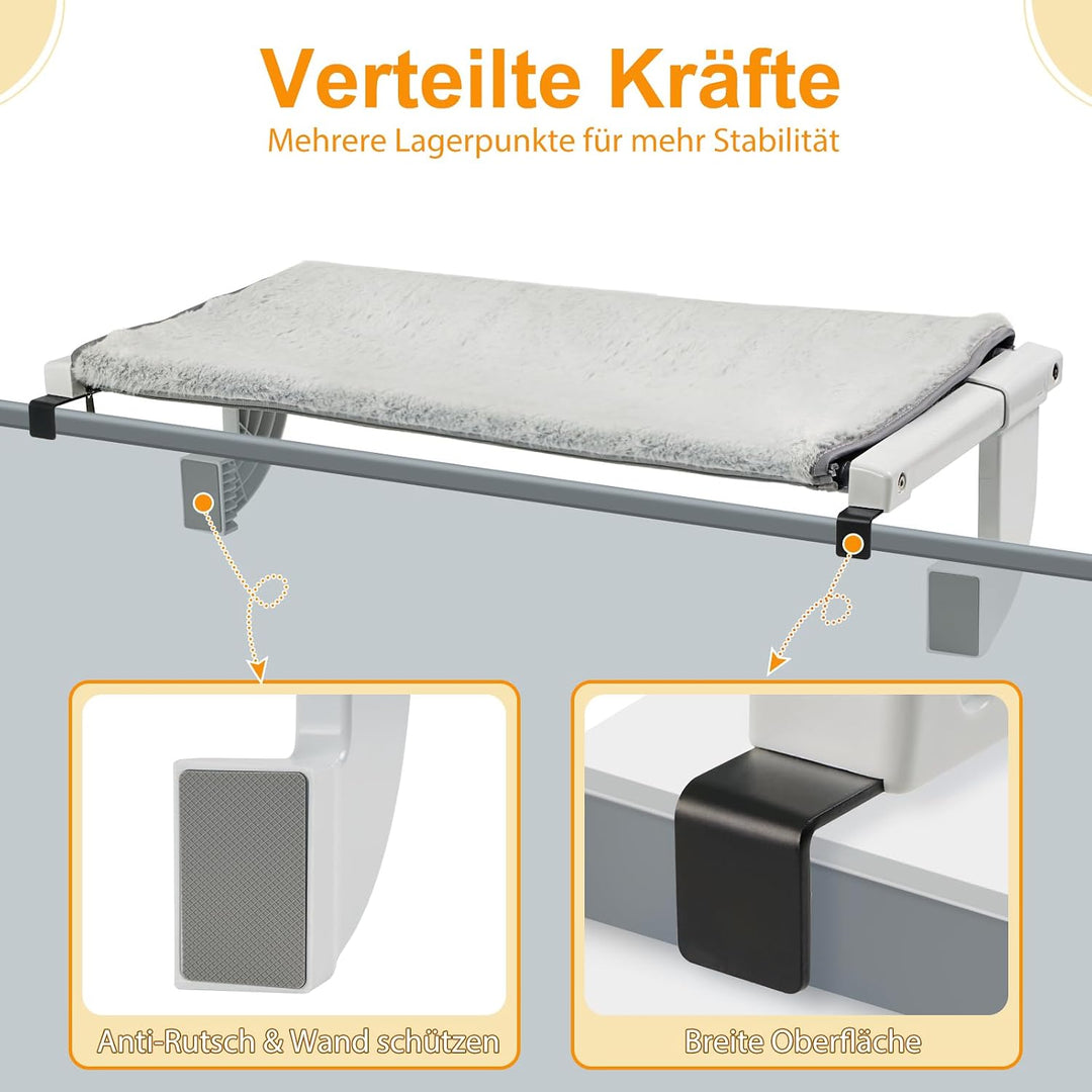GUUSII HOME Katzenliege Balkon Fensterhängematte für Heizung Heizkörper 56 * 34.5cm Hängematte für K