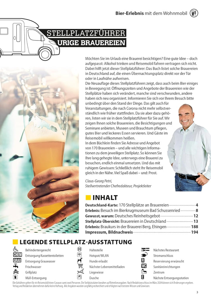 Stellplatzführer Urige Brauereien, aktualisierte Ausgabe: Bier-Erlebnis mit dem Wohnmobil (Stellplat