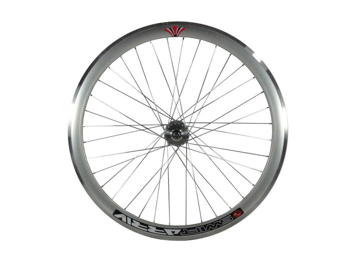 WooHooBikes Deep V 43 mm Vorderrad für Fixie, Fixed Gar, Track Single Speed Bike silber, silber