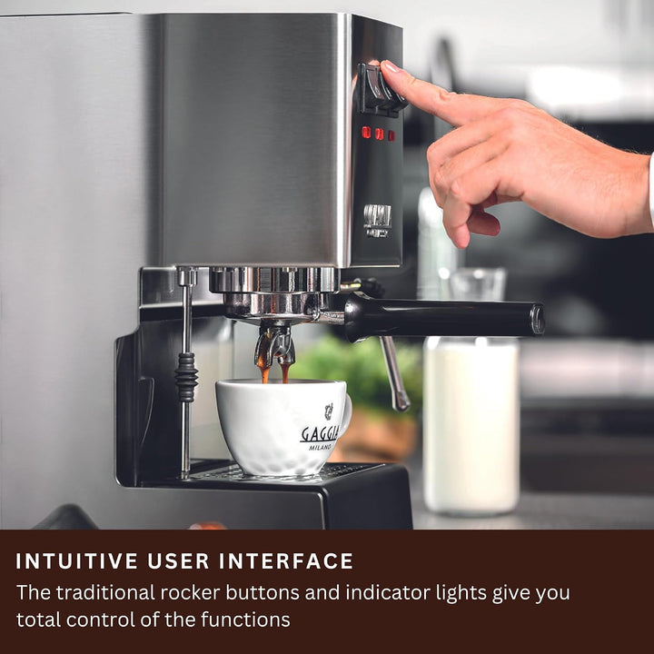 Gaggia Classic Evo INOX RI9481/11 Edelstahl, Edelstahl