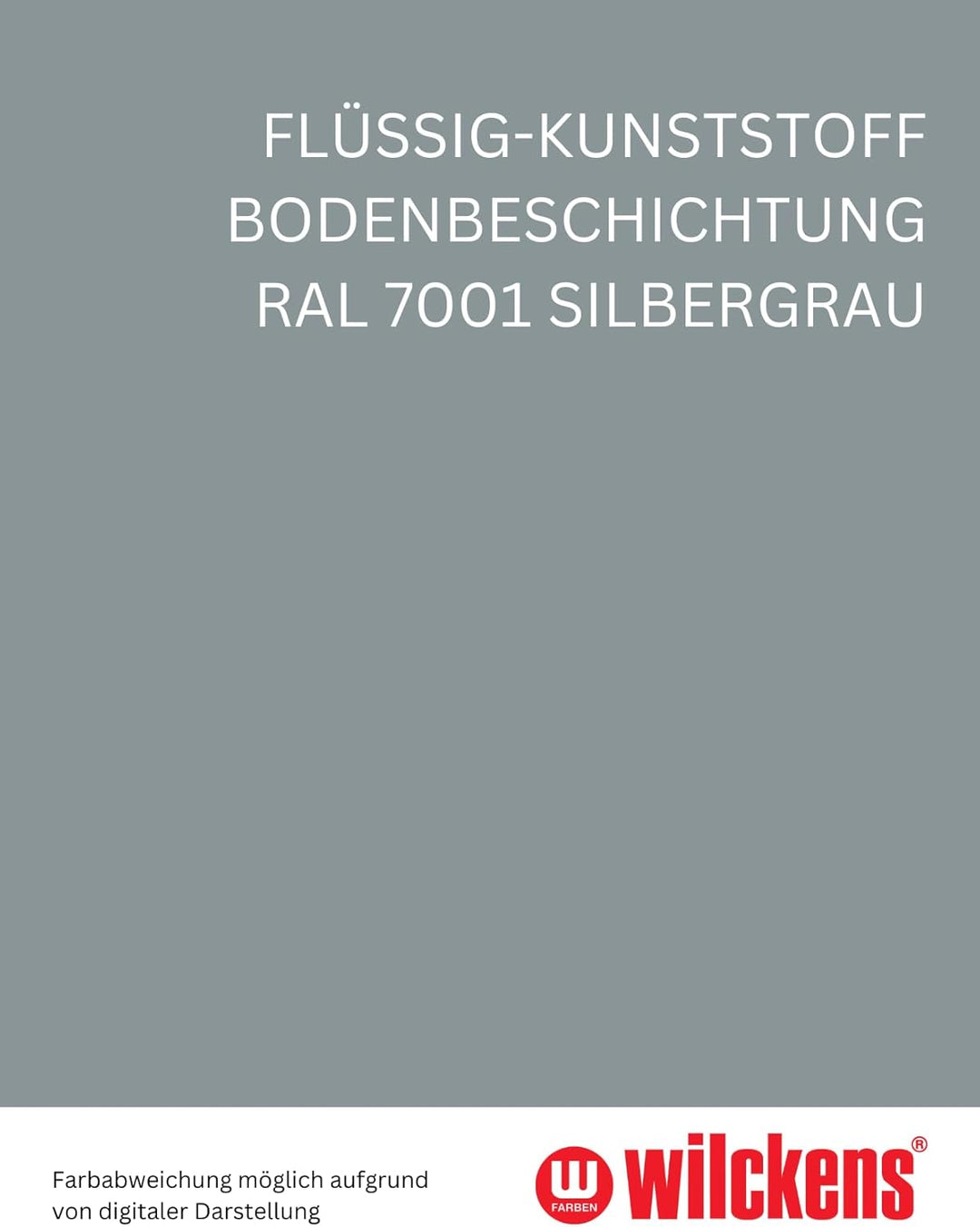 Wilckens Flüssig-Kunststoff Bodenbeschichtung LF, 5 l, RAL 7001 Silbergrau 5 litres silber, 5 litres