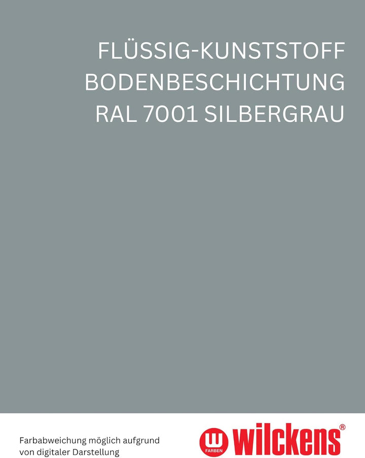 Wilckens Flüssig-Kunststoff Bodenbeschichtung LF, 5 l, RAL 7001 Silbergrau 5 litres silber, 5 litres