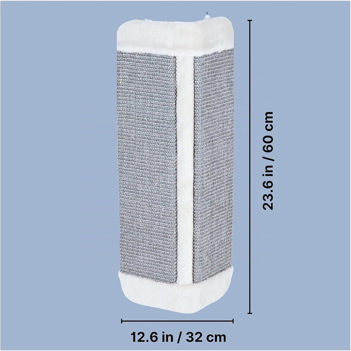 Trixie 43435 Kratzbrett für Zimmerecken, 32 × 60 cm, grau/lichtgrau grau 1 Stück (1er Pack), grau 1
