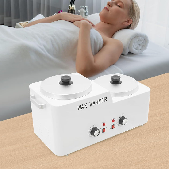 9L Wachsschmelzer,50x24x25cm Double Pot Wax Heater Maschine,600W Haarentfernungs Wachsheizung,Wachst