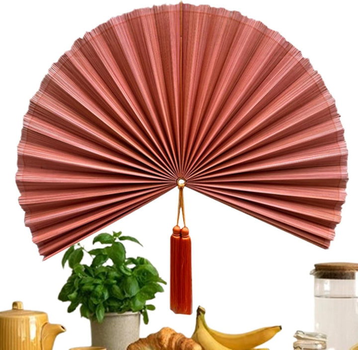 Fächer-Dekorationen für die Wand, 100 cm, hängbar, zusammenklappbar, mit Quaste, dekorative Faltfäch
