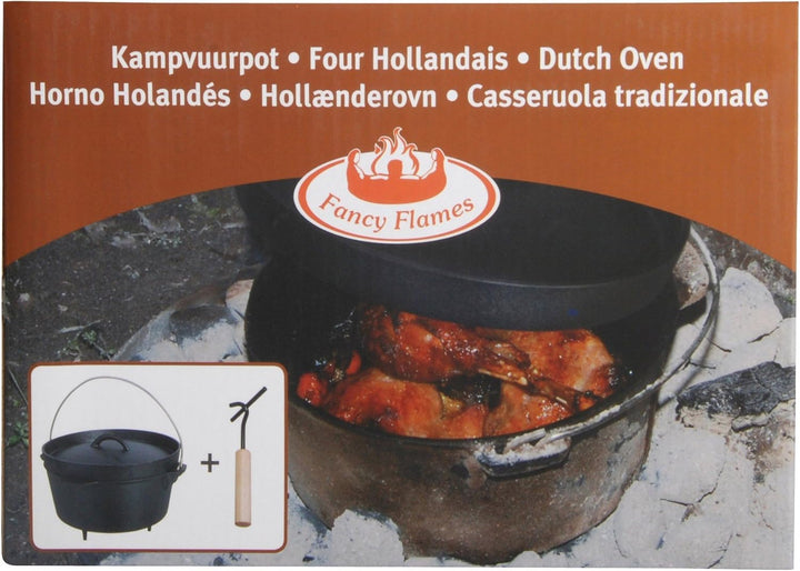 Esschert Design Holländischer Ofen 10 Zoll, schwarz, 28.8x27x19.5 cm, FF117 Einzelbett, Einzelbett