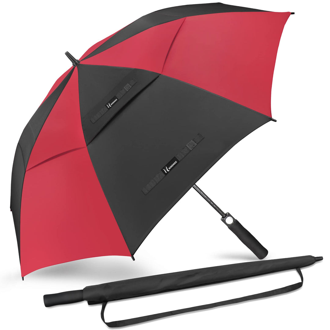 NINEMAX Regenschirm Gross Sturmfest,Golf Stockschirm Automatik Auf,L/XL/XXL Regenschirm für Herren D