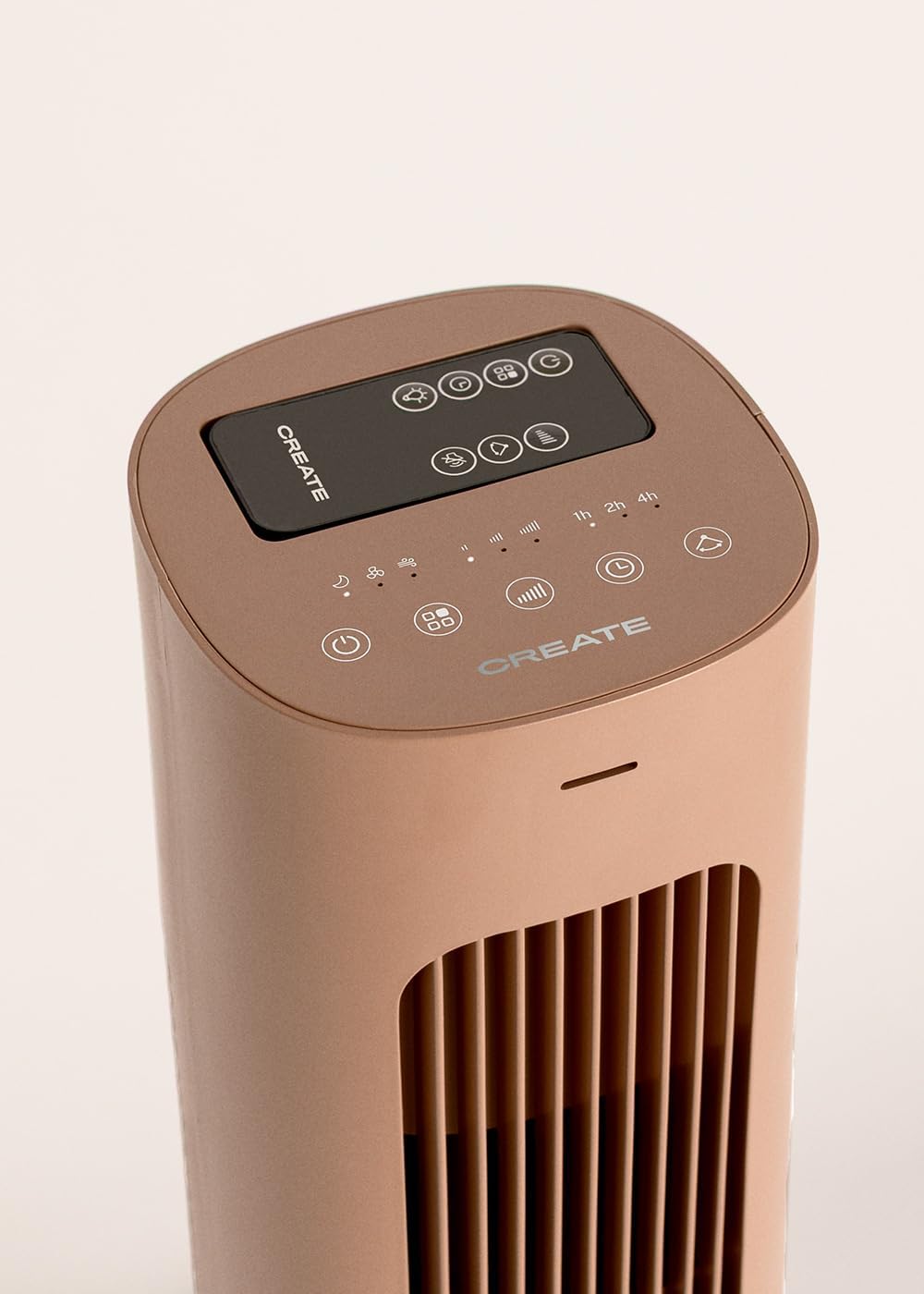 CREATE AIR TOWER Turmventilator, oszillierend, Mokka, programmierbar, 70°-Oszillation, leise, kompak