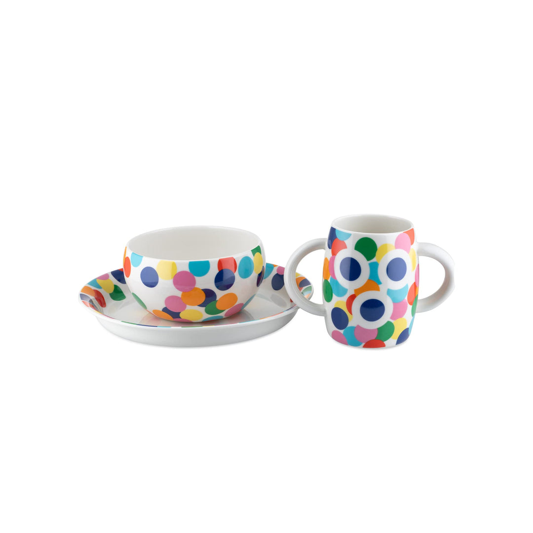 Alessi AM39S1 Kindergeschirr, Knochenporzellan, Mehrfarben