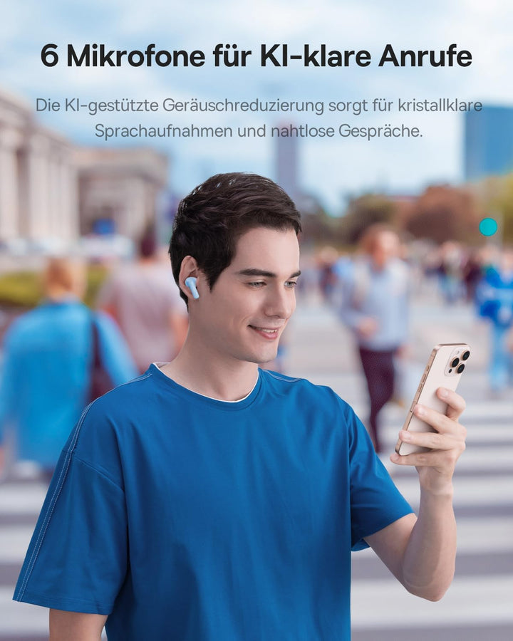 Baseus EP10 Pro In Ear Kopfhörer Kabellose, Bluetooth Kopfhörer Blau, Blau