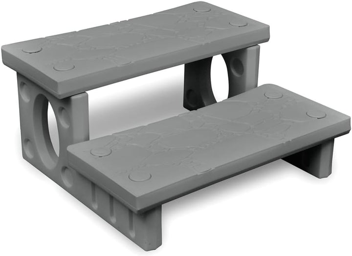 pedkit Einstiegstreppe Whirlpooltreppe Kunststoff Spa-Treppe Einstiegshilfe Rutschsicher mit 2 Stufe